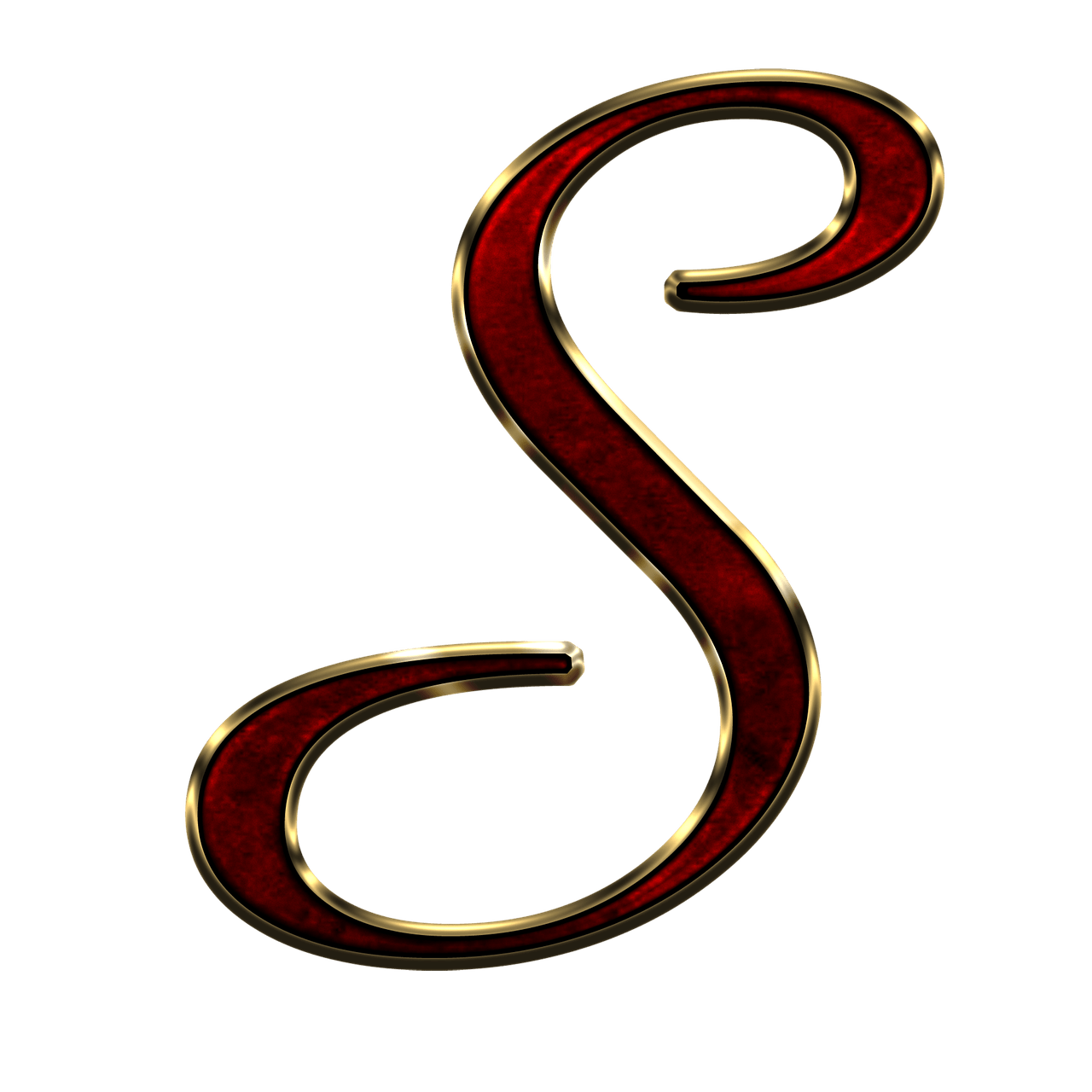 Capital Letter S Red