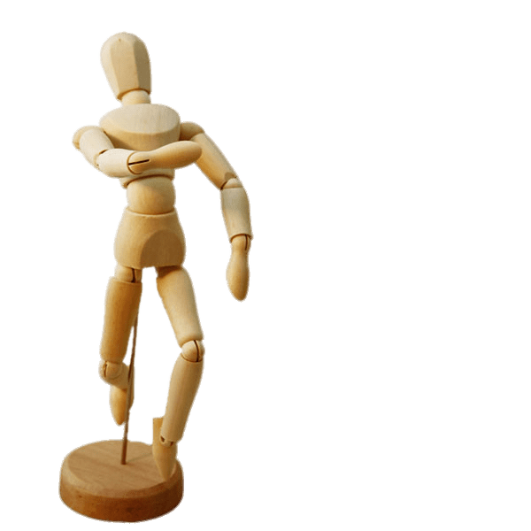 Small Wooden Articulated Mannequin Front