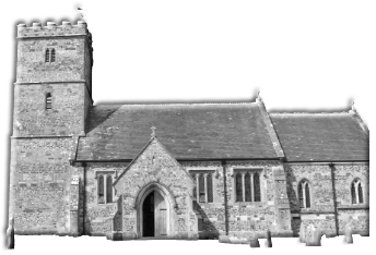 Church Building Black and White