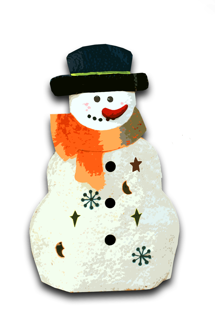 Snowman Orange Scarf
