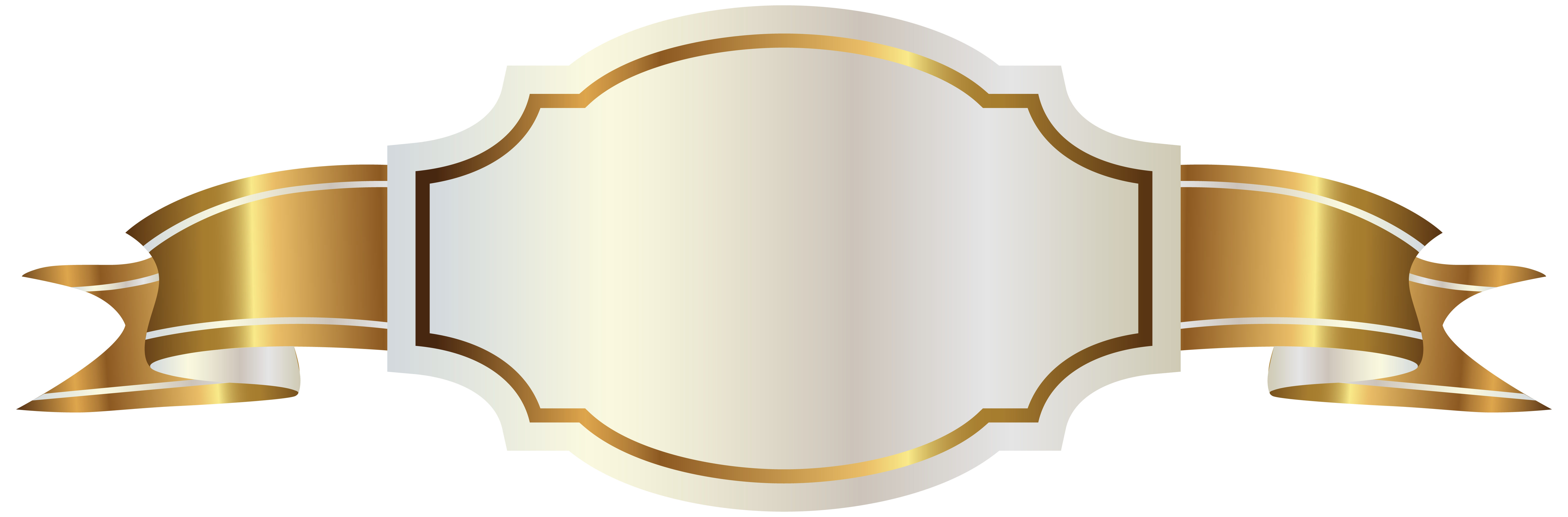 Golden Banner With White Label