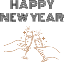 Happy New Year Champagne Greeting Card