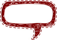 Red Speech Bubble with Double Edge