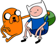 Adventure Time Finn and Jake Sitting Together