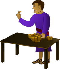 Man at Money Table Middle Ages