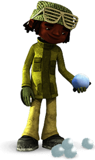 Snowsnaps Maranda holding snowball