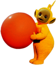 Teletubbies Lala With Orange Ball
