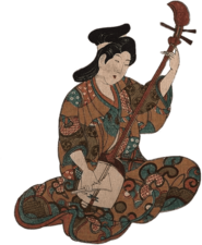 Japanese Woman Playing on the Shamisen 19th Century