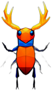 Stag Beetle, Children'S Cartoon Animation Style -  Full Body, Single View, No Shadow