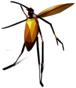 Mosquito, Children'S Cartoon Animation Style -  Full Body, Single View, No Shadow