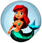 Little Mermaid, Fairytale Character - Circle App Icon | Fan Art