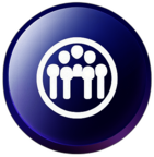 Social Networking, Minimalist App Icon - Circle Icon Bevel Border