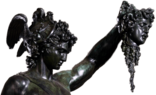Perseus holding Medusa's head