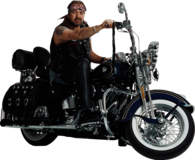 Motorbiker Harley Davidson Motorcycle