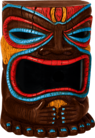 Tiki Head Hands on Belly