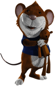 Tip the Mouse Holding Teddybear