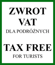 Tax Free for turists