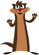 Luna's Pet Ferret Clyde Paws Up