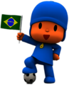 Pocoyo Brazilian Flag