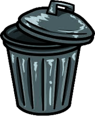 Grey Garbage Bin Drawing