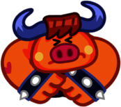 Lummox the Humongous Hogsnorter Fists Together