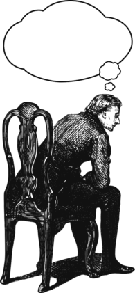 Man with Thought Bubble