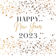 Happy New Year 2023 Golden Stars