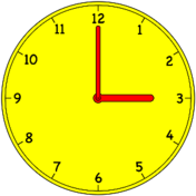 Analogue Clock 3:00