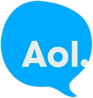 Aol. blue bubble speech