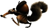 Ice Age character Scrat with Acorn