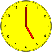 Analogue Clock 5:00