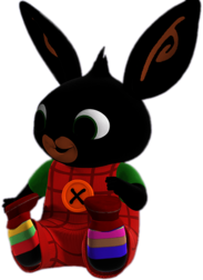 Bing Bunny Wearing Odd Socks