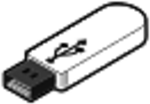 White USB Drive Clipart
