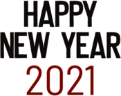 Happy New Year 2021 Bold Text