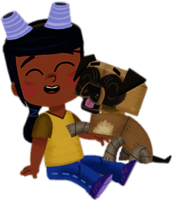 Kiva loves Angus the dog