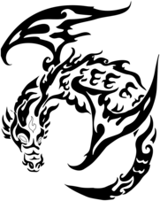 Tribal Dragon Tattoo