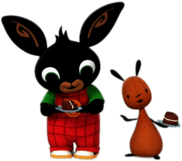 Bing Bunny and Flop Eat Cake