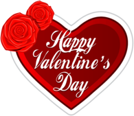 Happy Valentine's Day In Red Heart