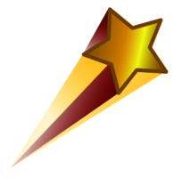 Red Gold Shooting Star