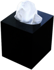 Facial Tissues Cube Box Black