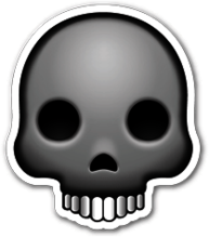 Skull Emoji Sticker