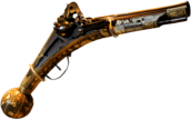 Pistol Ornate Wood and Tusk
