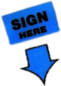Sign Here Blue Arrow