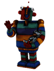 Little Robots Stripy Waving