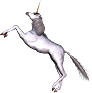Full White Unicorn Prancing