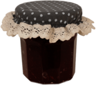 Jam Jar With Grey Polka Dot Cover