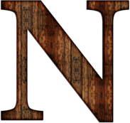 Wooden Capital Letter N