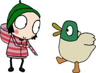 Sarah & Duck Playing