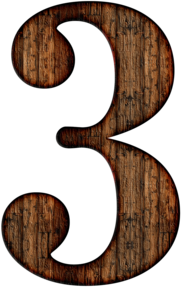 Wooden Number 3