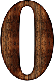 Wooden Number 0